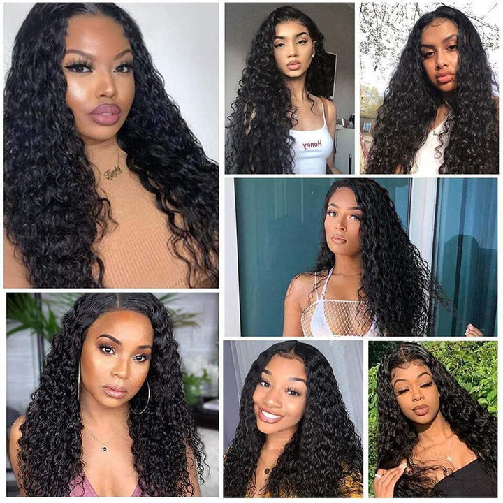 Ship In 24Hours-Lumiere Water Wave Clip In Human Hair Extensions Natural Color 8 Pieces/Set 120G  10piece/set 160g