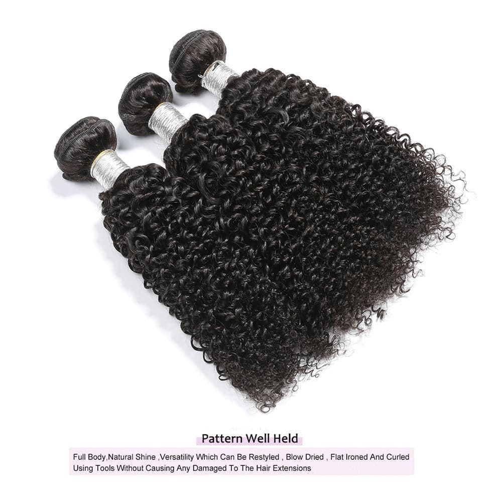 lumiere Hair Brazilian Kinky Curly 4 Bundles Virgin Human Hair Extension - lumiere Hair