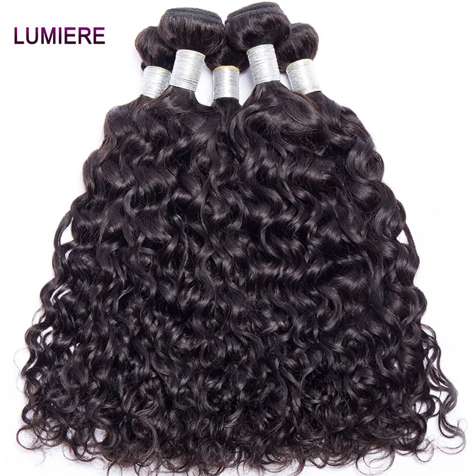 lumiere Indian Water Wave 4 Bundles Virgin Human Hair Extension 8-40 inches - Lumiere hair