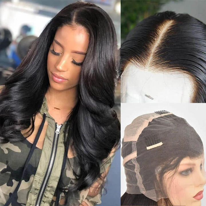Lumiere Body wave Full Lace human hair Wigs With Baby Hair