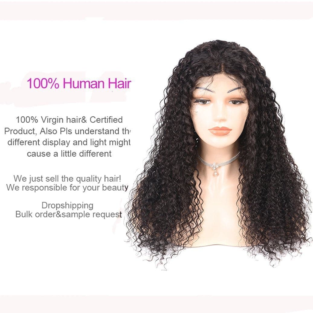 Lumiere hair Pretty Kinky Curly 13x4 Lace Frontal Wig virgin Hair Pre-Plucked Hairline