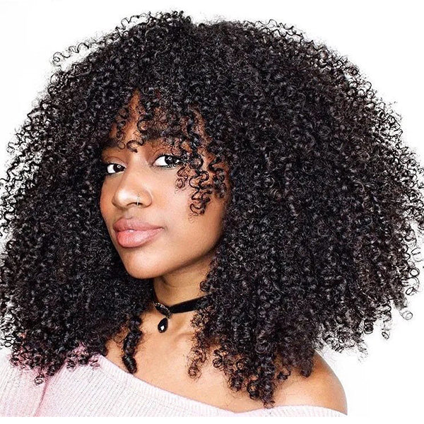lumiere Hair Indian Afro Curly 4 Bundles Virgin Human Hair Extension