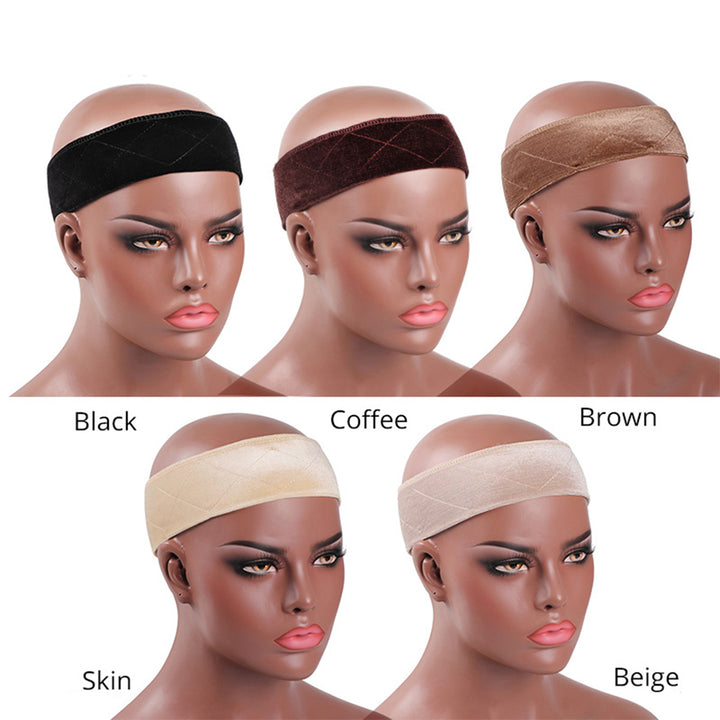 Lumiere Adjustable Soft Velvet Women no-Lace Grips Headband Hair Scarf Band Non-Slip