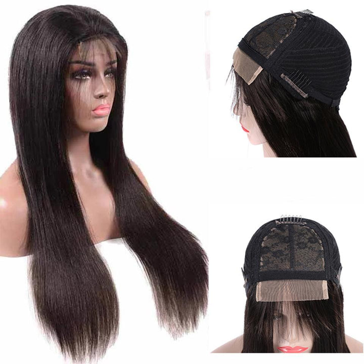 Straight hair 4x4 Lace Closure / Frontal Human Hair wigs With Baby Hair 150% Density - Lumiere hair