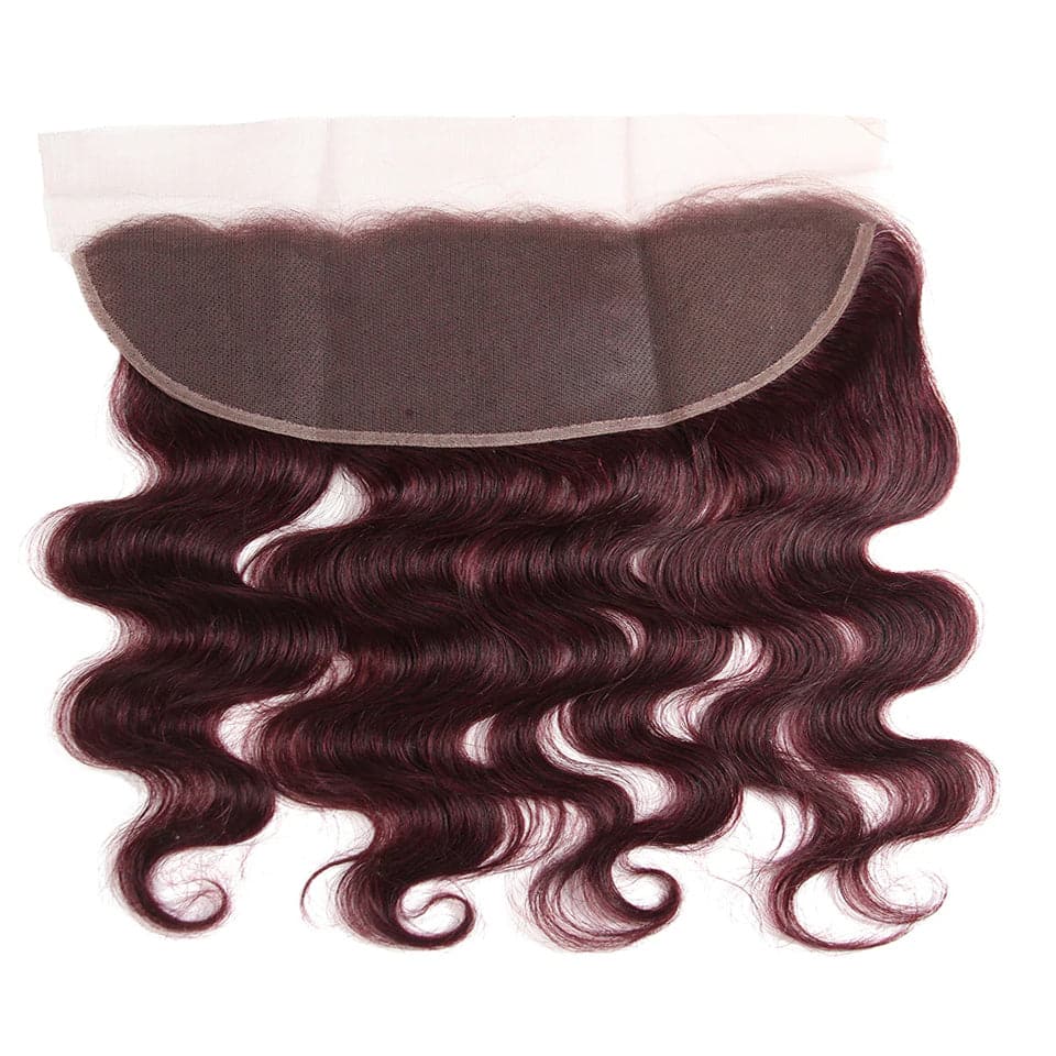 lumiere Red Bundles Color 99j body wave 4 Bundles With 13x4 Lace Frontal Pre Colored Ear To Ear