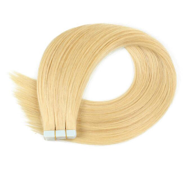 Tape In Human Hair Extensions #24 / #60 / #613 Straight Hair For Women Microlinks Brazilian 20pcs/1pack