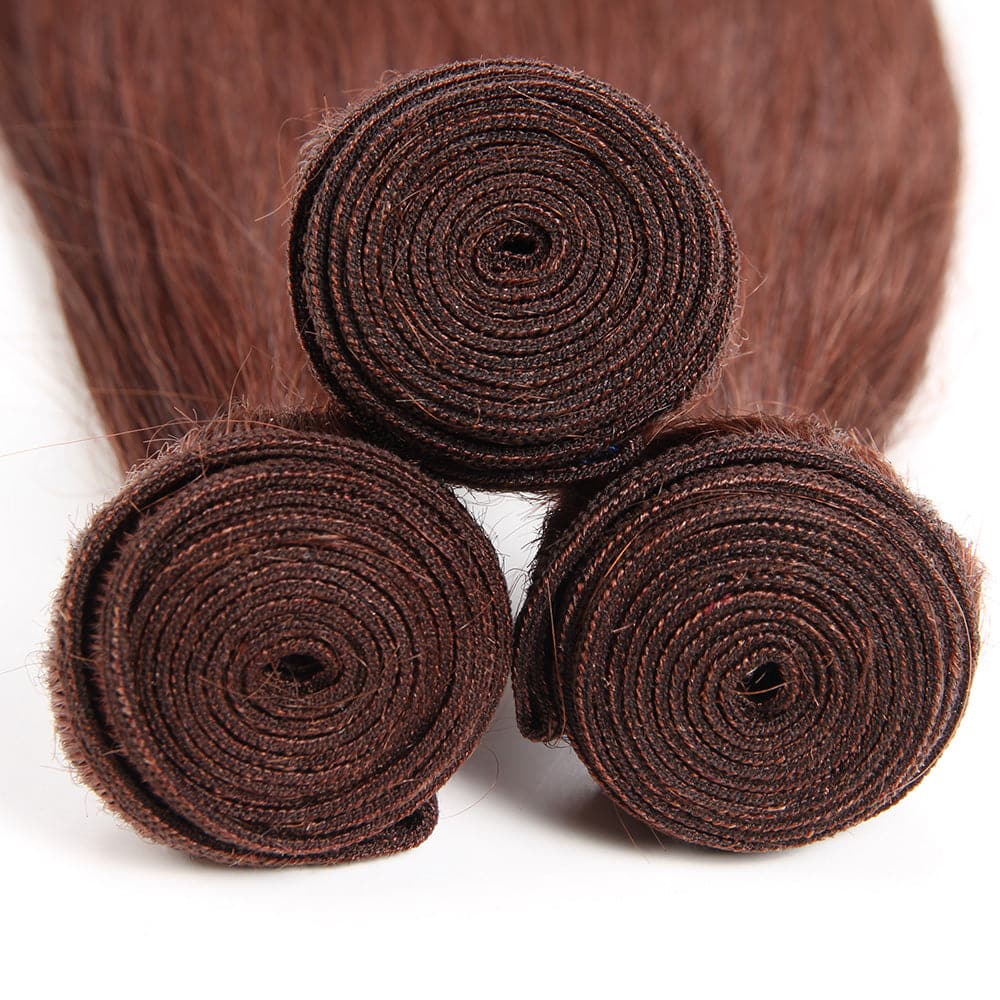 lumiere Color #33 Straight Hair 3 Bundles 100% Virgin Human Hair Extension(No Code Need)