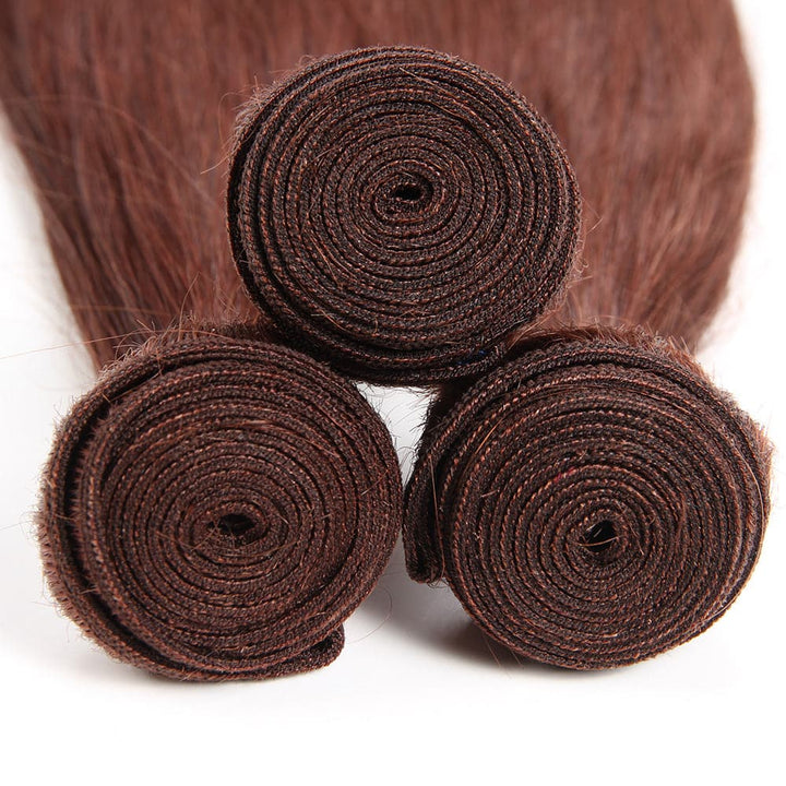 lumiere Color #33 Straight Hair 3 Bundles 100% Virgin Human Hair Extension(No Code Need)