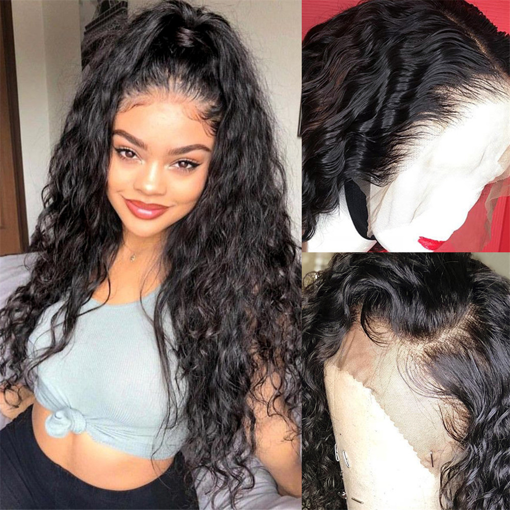 Water Wave Realistic Human Hair Full Lace human hair Wigs For Black Women