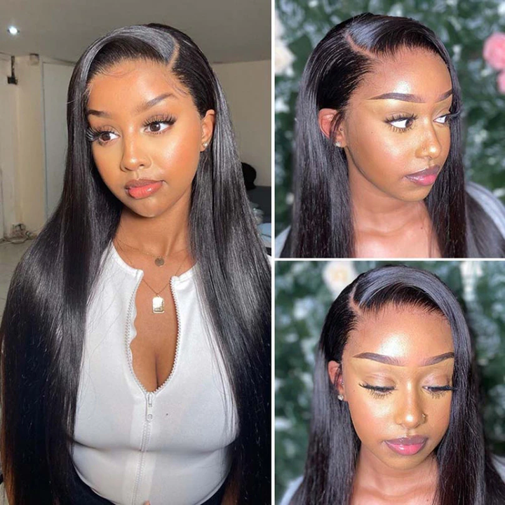 Straight 13x6 13x4 Lace Front Wigs Virgin Human Hair With Baby Hair 150% 180% Density - Lumiere hair