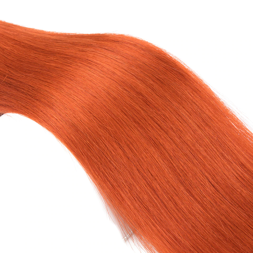 #350 Ginger Straight 4 Bundles Virgin Human Hair Extension(No Code Need)