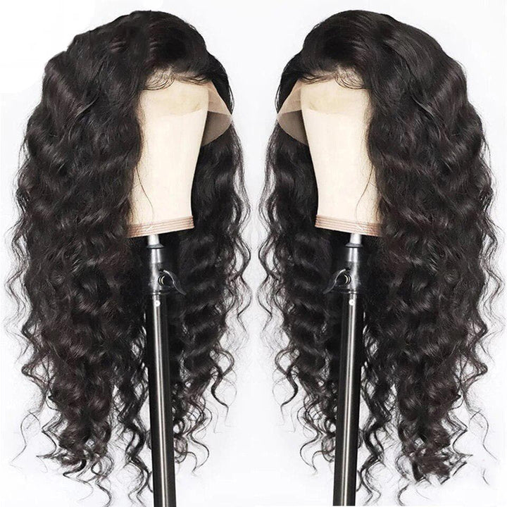 Loose Deep Wave 13x4 Lace Front Wigs HD Transparent 5x5 Lace wig for Black Women Prelucked Human Hair