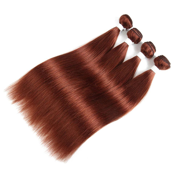 lumiere Color #33 Straight Hair Weave 4 Bundles 100% Virgin Human Hair Extension(No Code Need)