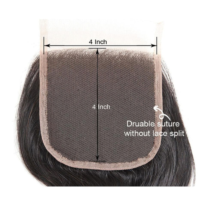 lumiere Hair One Piece Body Wave Virgin Human Hair 4x4 Lace Closure - lumiere Hair