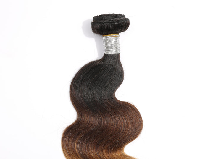 lumiere Hair 2 Bundles Ombre 1b/4/27 Color Body Wave Virgin Human Hair Extension - Lumiere hair