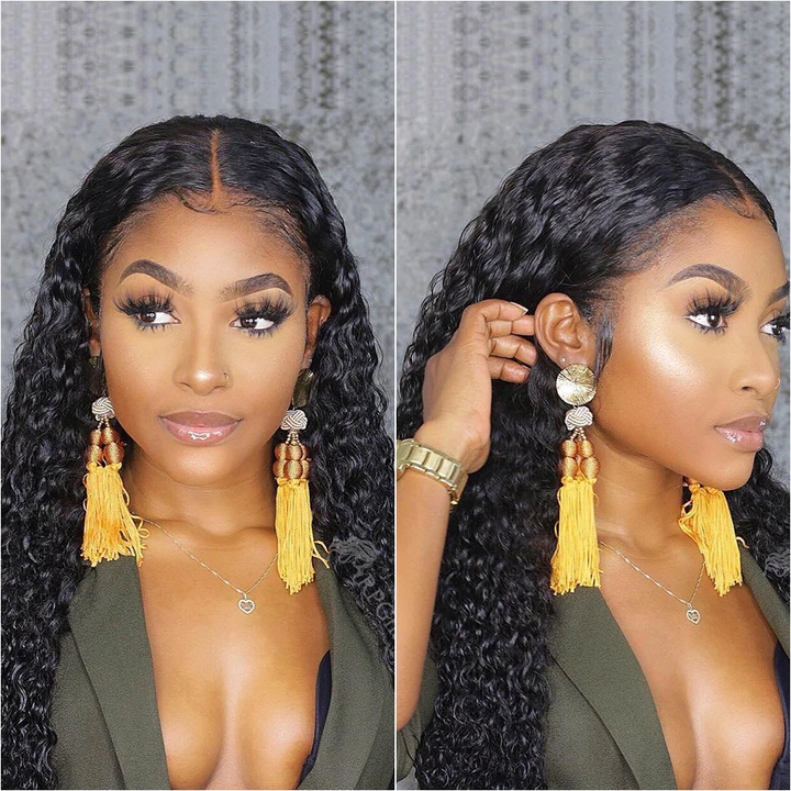 Breathable Water Wave 5x5 13x4 Lace Frontal Wigs Virgin Human Hair Pre Plucked - Lumiere hair