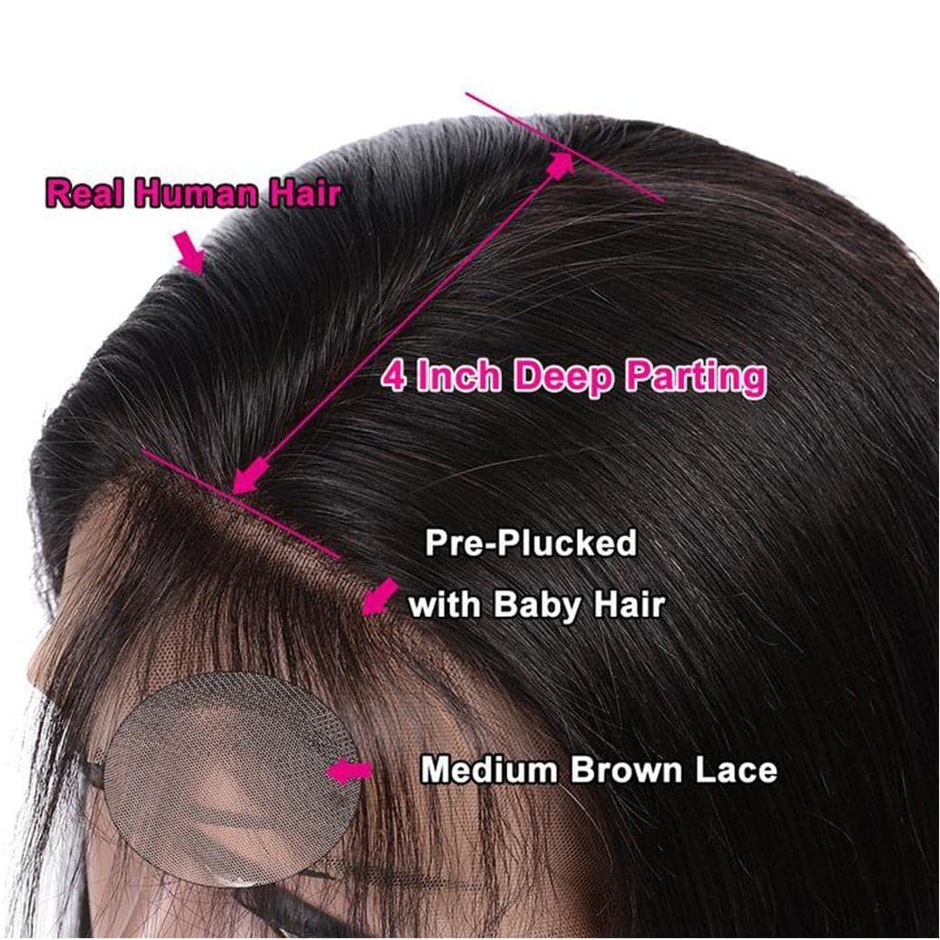 lumiere 360 Straight Lace Frontal Wigs Human Hair Wigs With Baby Hair