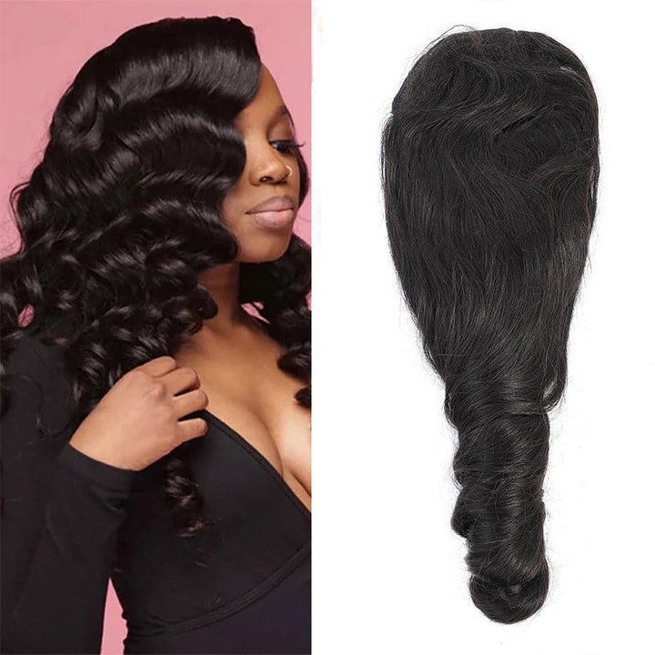 Loose Wave Drawstring Ponytail Extension Human Hair For Black Women