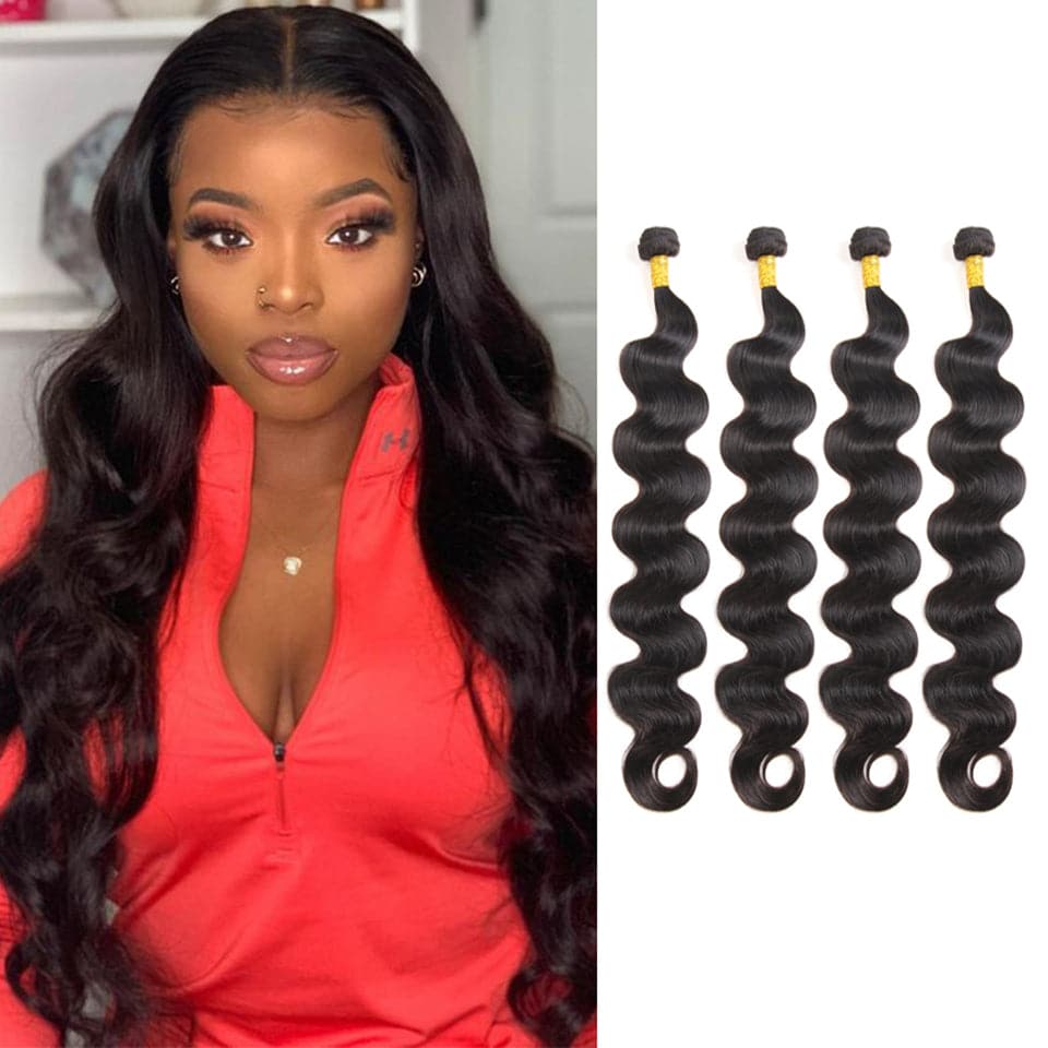 lumiere 4 Bundles Indian Body Wave Virgin Human Hair Extension 8-40 inches - Lumiere hair