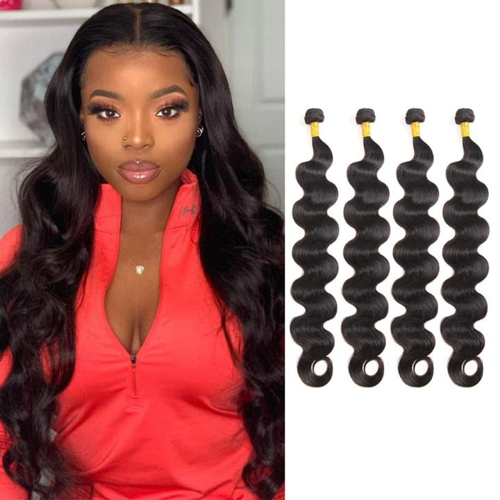 lumiere 4 Bundles Indian Body Wave Virgin Human Hair Extension 8-40 inches - Lumiere hair