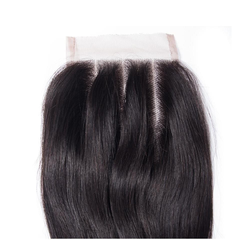 lumiere Hair Brazilian Straight Virgin Hair 4 Bundles with 4X4 Lace Closure Human Hair Free Shipping - lumiere Hair