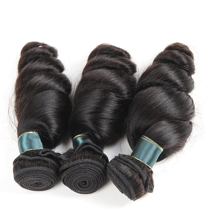 lumiere 3 Bundles Loose Wave Indian Virgin Human Hair Extension 8-40 inches - Lumiere hair