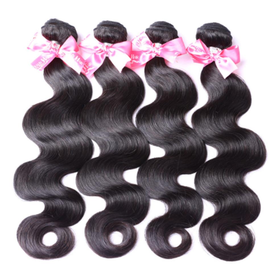 lumiere 4 Bundles Indian Body Wave Virgin Human Hair Extension 8-40 inches - Lumiere hair