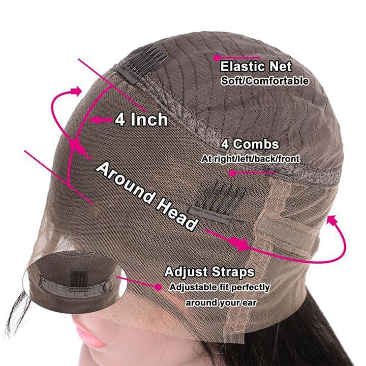 lumiere 360 Straight Lace Frontal Wigs Human Hair Wigs With Baby Hair