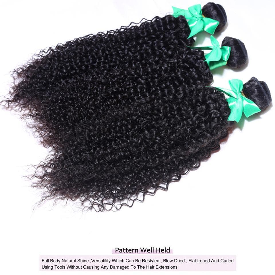 lumiere Hair Indian Kinky Curly Virgin Hair 3Bundles  Human Hair Extension - lumiere Hair