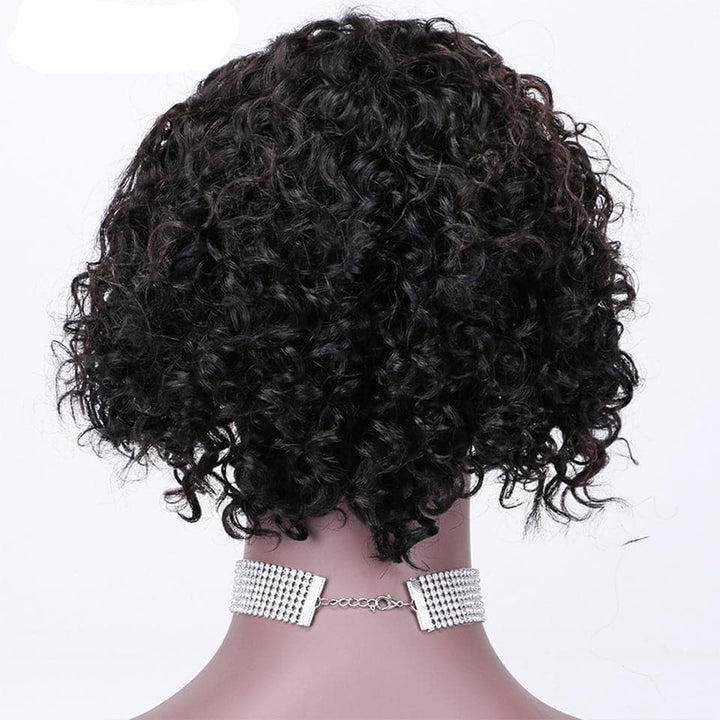 Water Wave Short Bob T Part Lace Left Side Part Wig For Women Pre Plucked Hairline