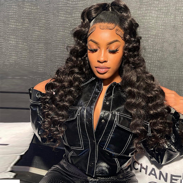 (A-04) 4x4 lâche vague profonde dentelle fermeture perruque HD sans colle perruques cheveux humains pour les femmes noires 150% densité