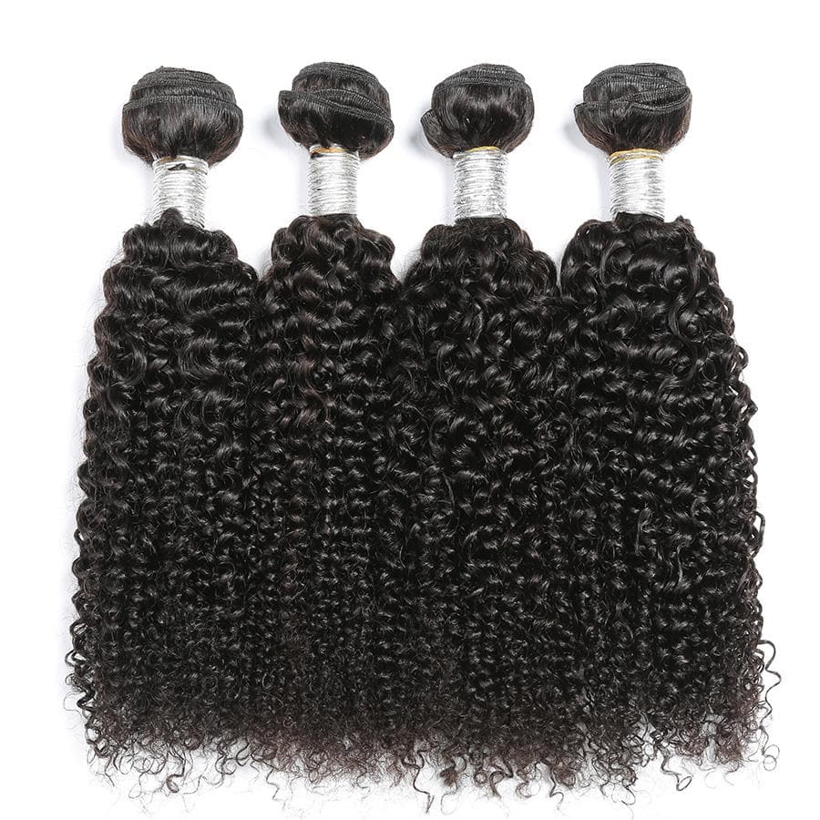 lumiere Brazilian Kinky Curly 4 Bundles Virgin Human Hair Extensions 8-40 inches - Lumiere hair