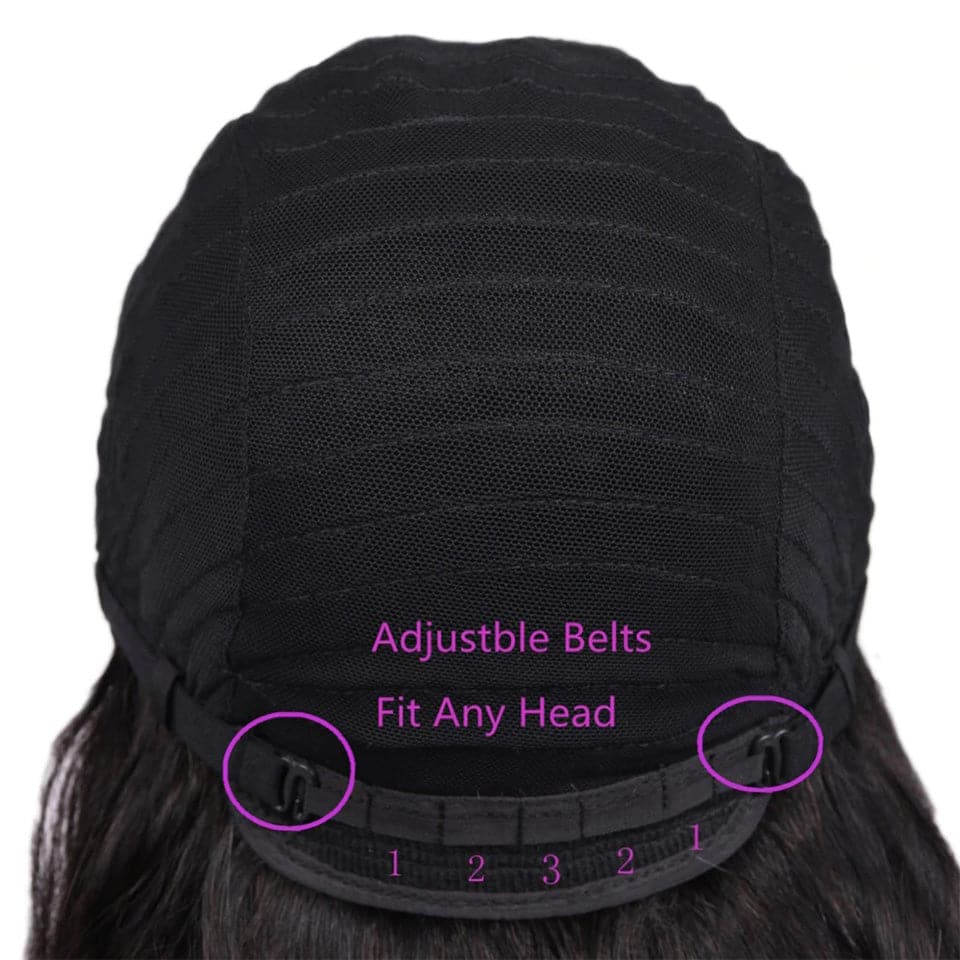 Loose Deep Wave Wigs Middle Part 100% human Hair Full Machine Made Wigs None Lace