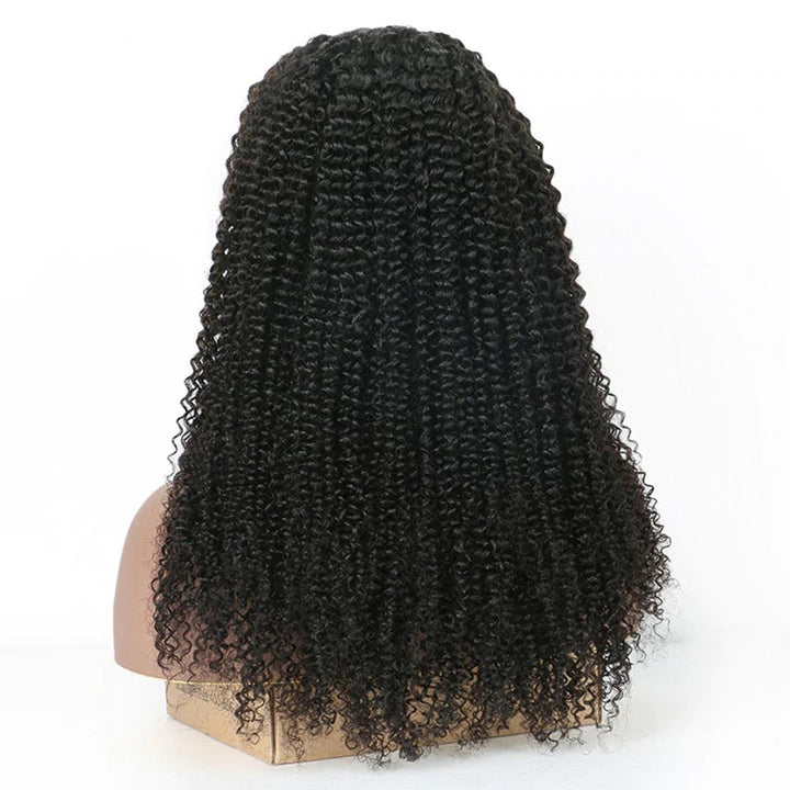 Kinky Curly U Part Glueless Perruques de cheveux humains Cheveux vierges brésiliens pour les femmes noires