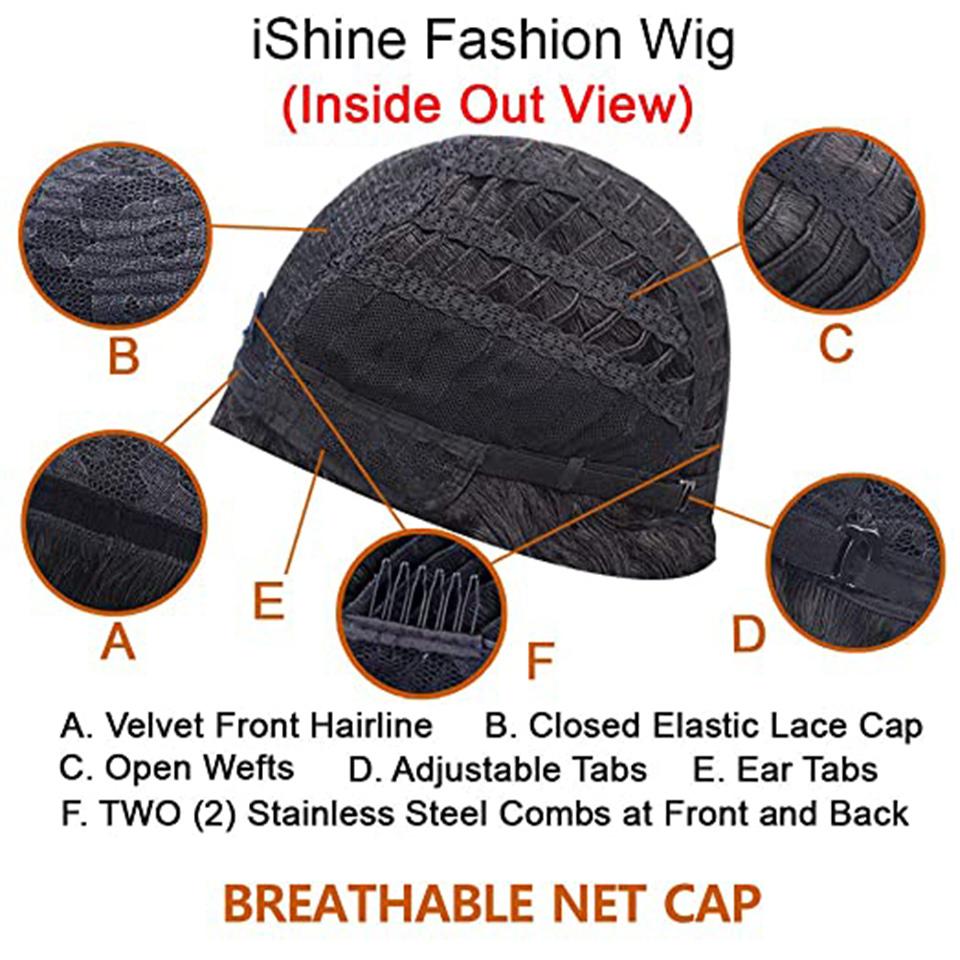 Pixie Cut Finger Wave Short Bob Full Machine None Lace Front Wigs 100% Human Hair Goodcang