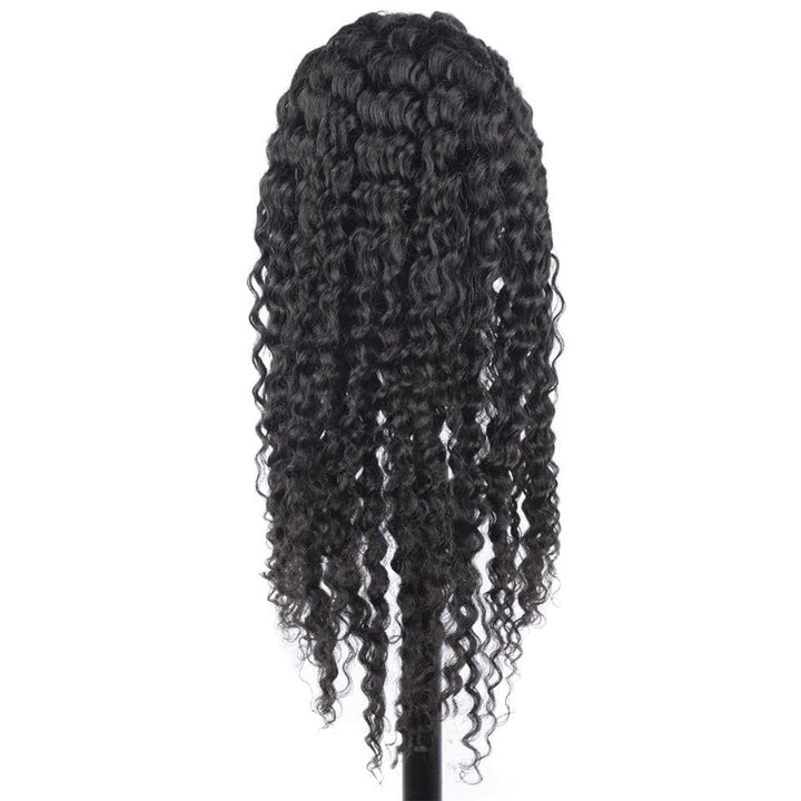 U Part Wig Human Hair Wig Deep Wave Human Hair Wigs Natural Black