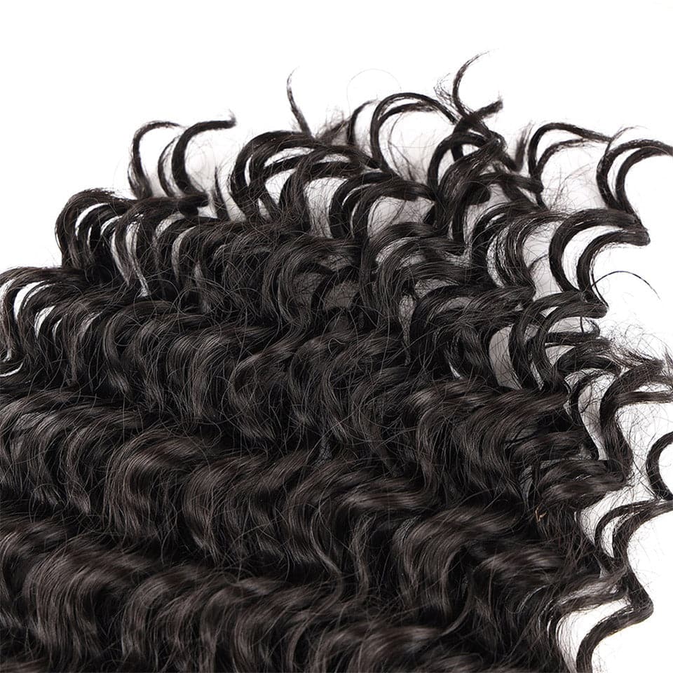 Brazilian Deep Wave Clips In 8PCS 120Grams/Set Natural Color Weft Extensions