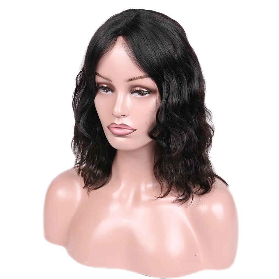 Natural Body Wave Short Bob Full Machine Made None Lace Wig For Black Women