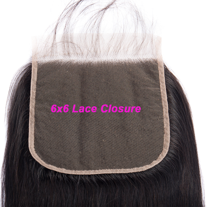 Body Wave 4 Bundles With Closure 5x5 lace 100% virgin human hair