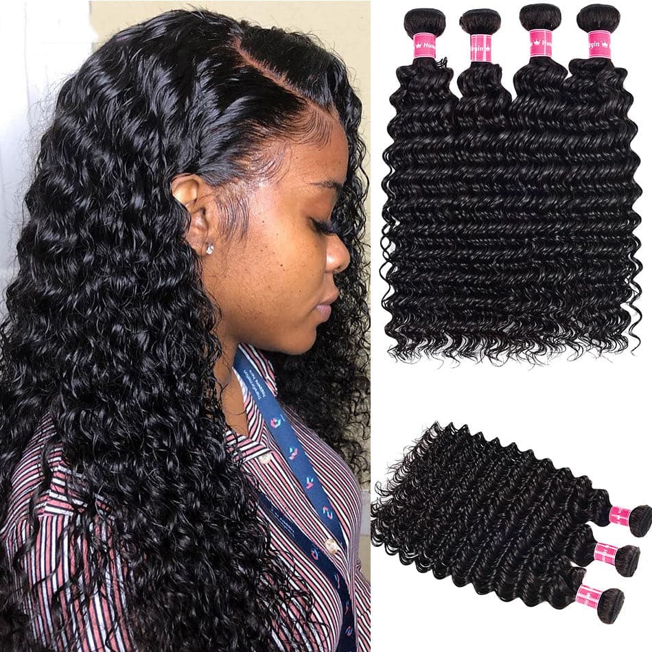 lumiere Malaysian Deep Wave 4 Bundles Virgin Human Hair Extension 8-40 inches - Lumiere hair