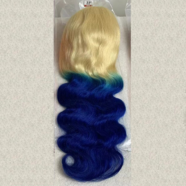 613 & Blue Ombre Color Body Wave 13X4 / 4X4 Lace Front Wig For Women