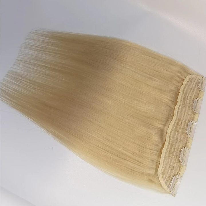 613 Straight One Piece Clip In 5 Clips Hair Extensions 100% Cheveux Humains Pour Femme