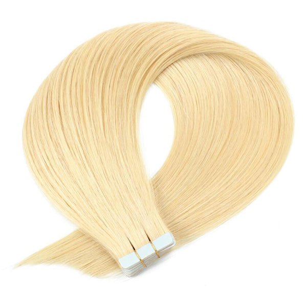 Tape In Human Hair Extensions #24 / #60 / #613 Straight Hair For Women Microlinks Brazilian 20pcs/1pack