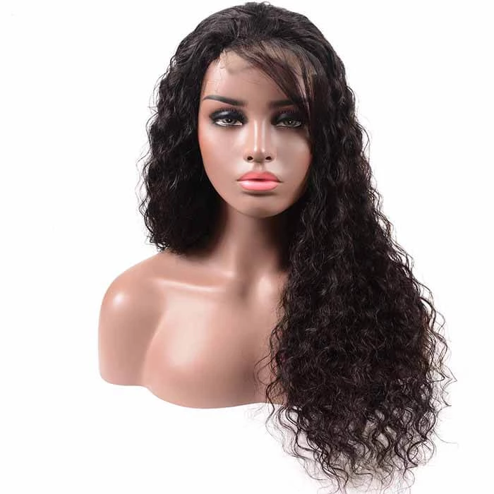 Lumiere Water Wave Lace Closure / Frontal Virgin Human Hair wigs With Baby Hair 150% Density - Lumiere hair