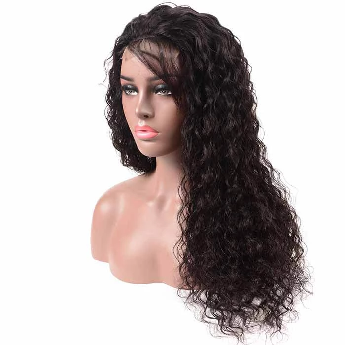Lumiere Water Wave Lace Closure / Frontal Virgin Human Hair wigs With Baby Hair 150% Density - Lumiere hair
