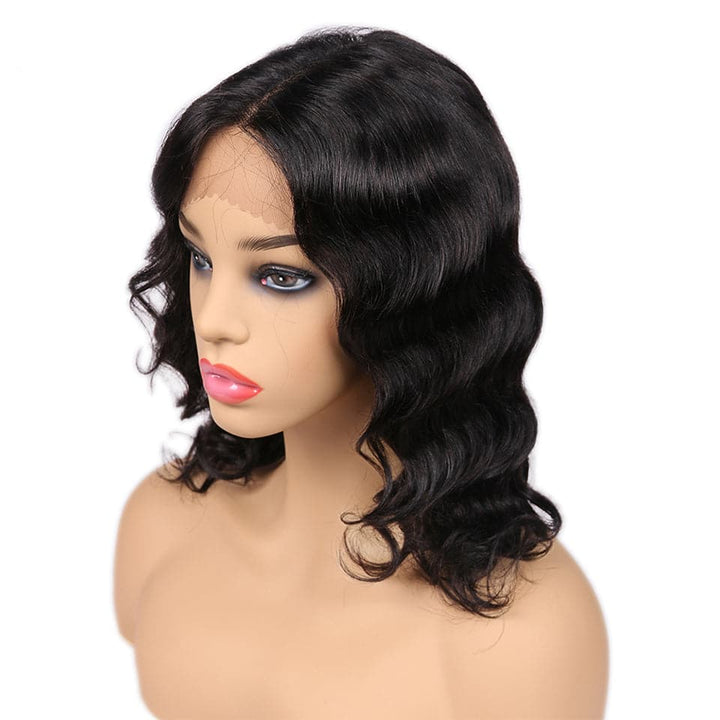 Loose Deep Short Bob 13X1 T-Part Lace Front Human Hair Wig
