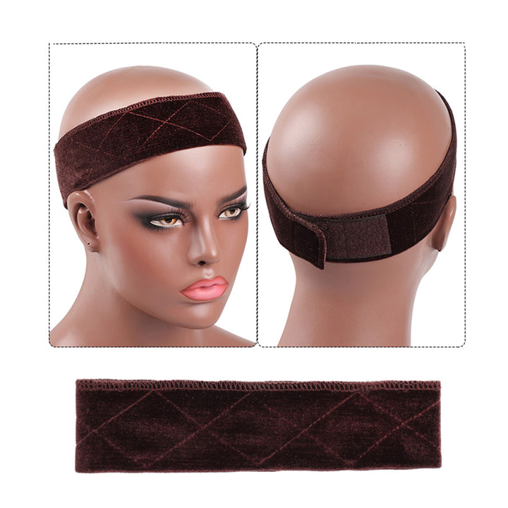 Lumiere Adjustable Soft Velvet Women no-Lace Grips Headband Hair Scarf Band Non-Slip