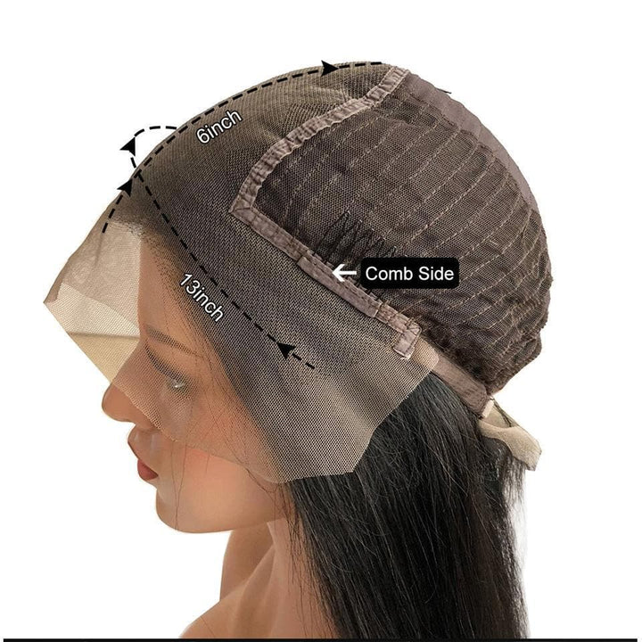Long Straight Human Hair Wigs 13x4 Lace Frontal glueless Pre-Plucked with baby hair - Lumiere hair