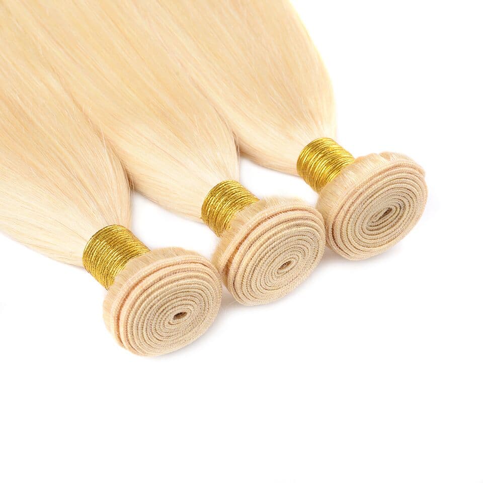 lumiere 4 Bundles Blonde Color 613 Straight Hair Virgin Human Hair Extensions - Lumiere hair