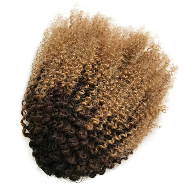 1b/4/27 Afro Curly Drawstring Ponytail African American Hair Extension